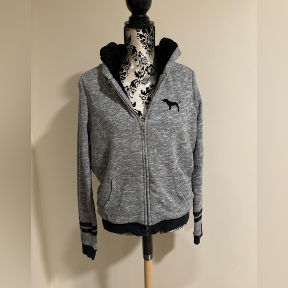 PINK Victoria's Secret Tops - Pink fur Lined Sweatshirt